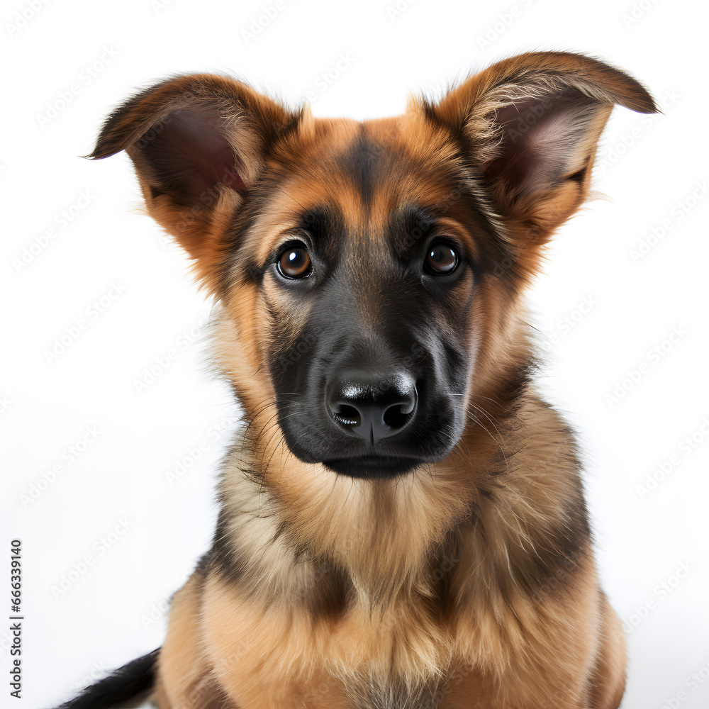 German Shepherd. Advertising photographs.