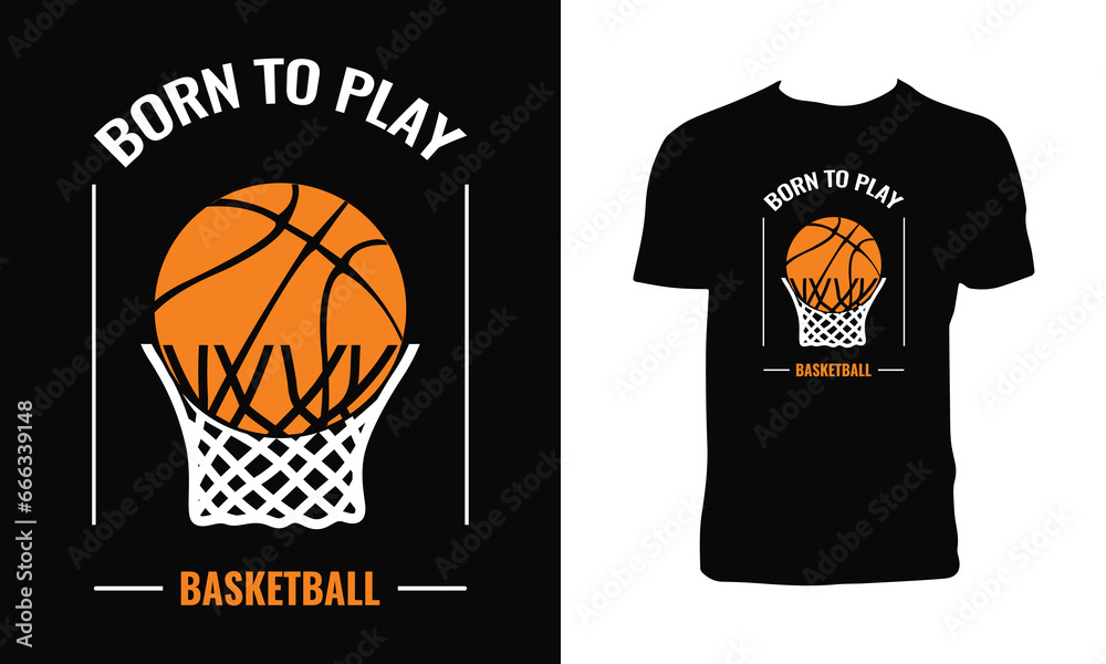 Basketball Vector T Shirt Design. Basketball Vector T Shirt Design.
