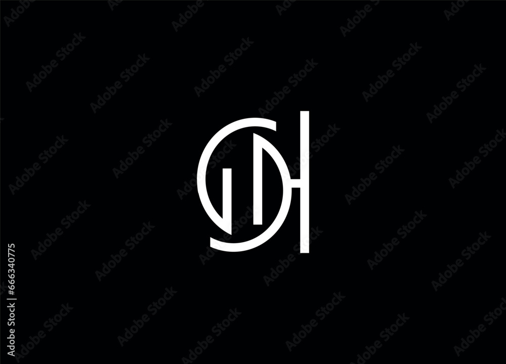 GDH  letter logo design and initial logo