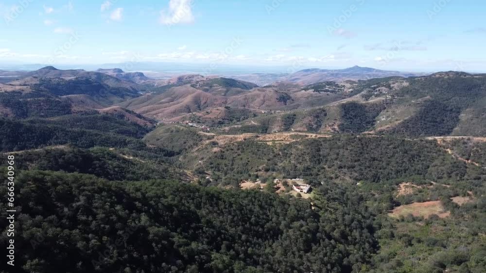 An aerial panoramic view of mountain scenery close to Guanajuato in central Mexico An aerial panoramic view of mountain scenery close to Guanajuato in central Mexico