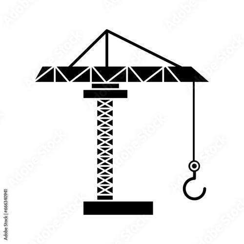 Cargo crane, tower crane icon. vector trendy style illustration..eps