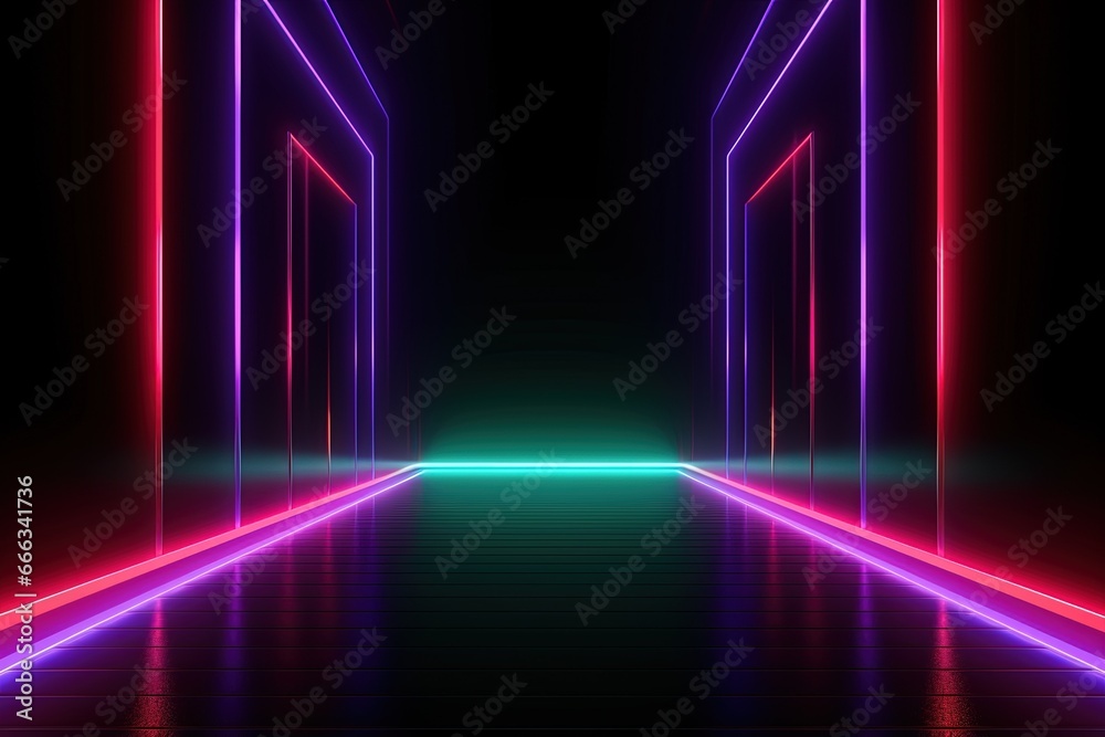 abstract futuristic background with pink blue glowing neon moving high speed wave lines and bokeh lights. Data transfer concept Fantastic wallpaper