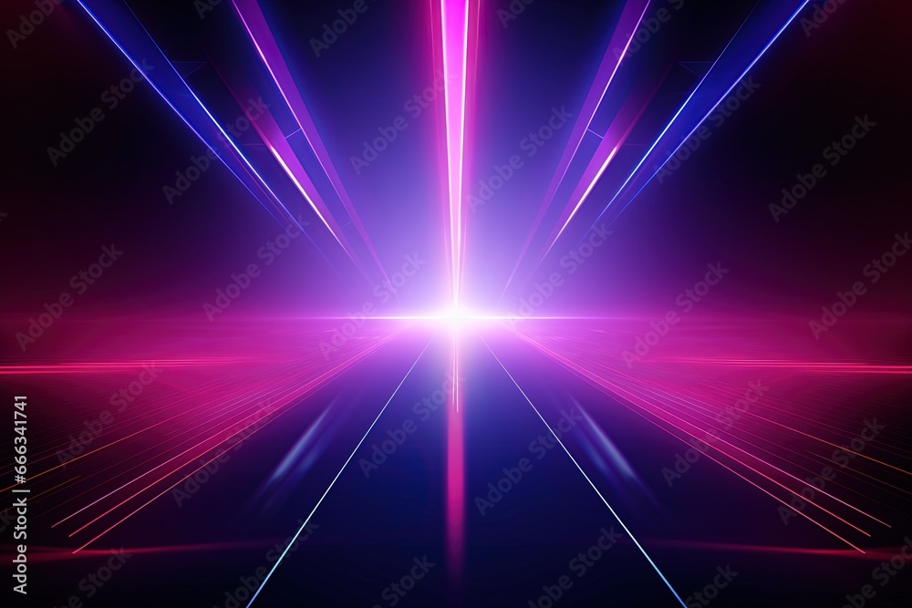 Obraz premium abstract futuristic background with pink blue glowing neon moving high speed wave lines and bokeh lights. Data transfer concept Fantastic wallpaper