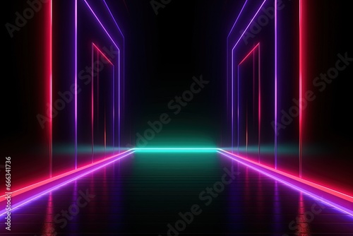 abstract futuristic background with pink blue glowing neon moving high speed wave lines and bokeh lights. Data transfer concept Fantastic wallpaper