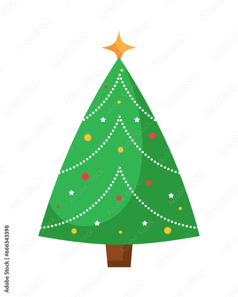 Fototapeta premium christmas tree and star