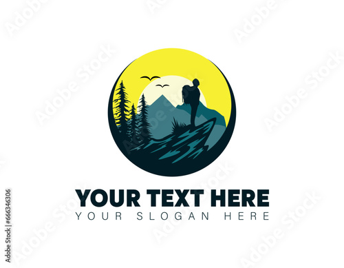 Natural, Mountain, adventure, outdoor, and travel and tourism t-shirt vector design and illustration
