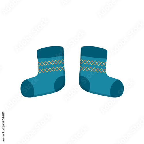 blue winter sock