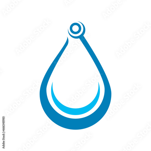 water technolgy logo vector icon simple illustration