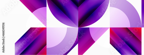 Minimalist marvel - squares and circles unite in harmonious geometry. Muted tones weave serene backdrop where structured tiles form dance of timeless elegance, epitomizing modern simplicity