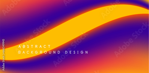 Abstract vector backdrop with fluid, geometric elements. Harmonious blend of form and color, evoking dynamic and captivating visual landscape for wallpaper, banner, background, landing page