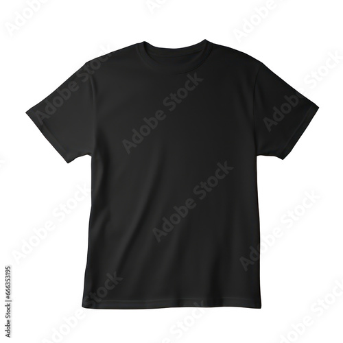 Black t-shirt mockup isolated on transparent background,transparency 