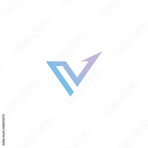 Letter v travel transport marketing logo for business, brand, design, illustration, icon, initial, identity, vector, symbol, web, letter, v, travel, transport, marketing, airplane, arrow, flight,label