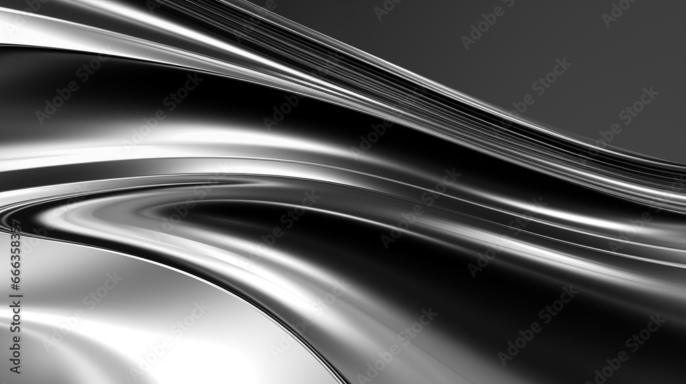 Obraz premium Chrome Metal Wave Background