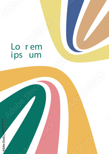 abstract colorful design element for poster or book cover.