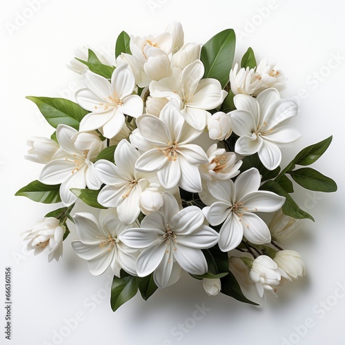 Jasmine Flowers White Background Top Viewphotoreal, Hd , On White Background  © Moon Art Pic