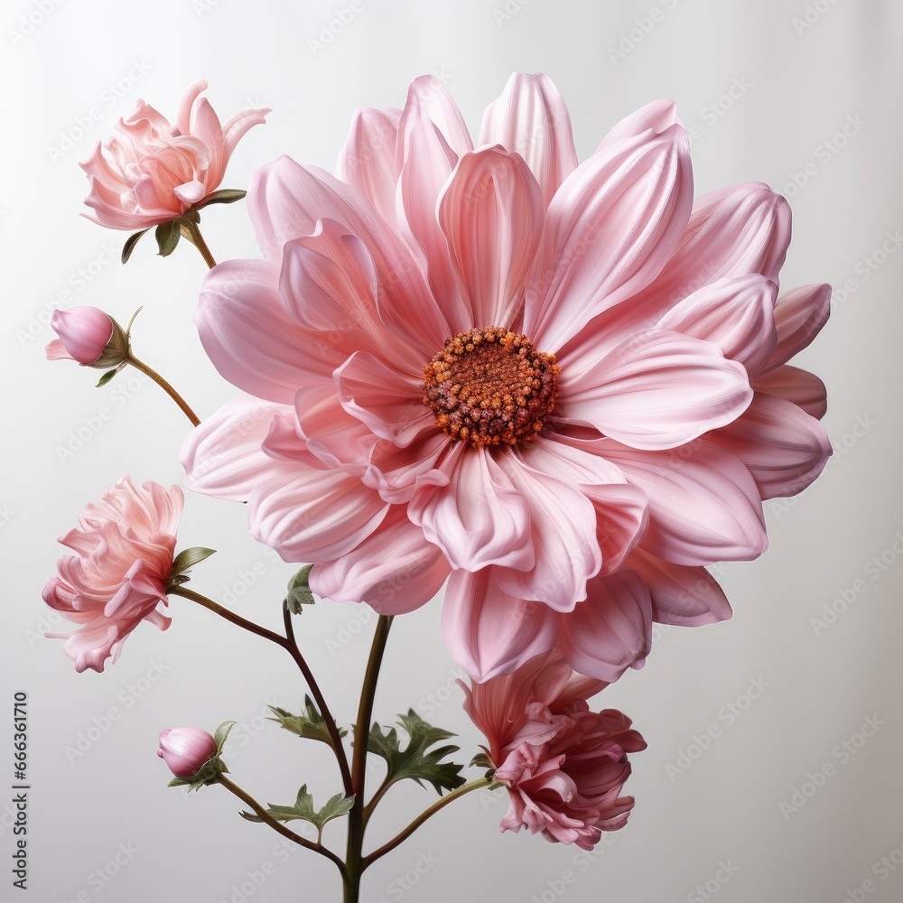 Pink Flower With White Background , Hd , On White Background Pink Flower With White Background , Hd , On White Background