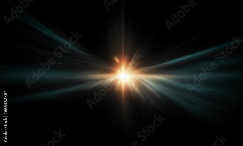 Fototapeta Naklejka Na Ścianę i Meble -  Light effect ray shining sun bright flash Special lens flare	