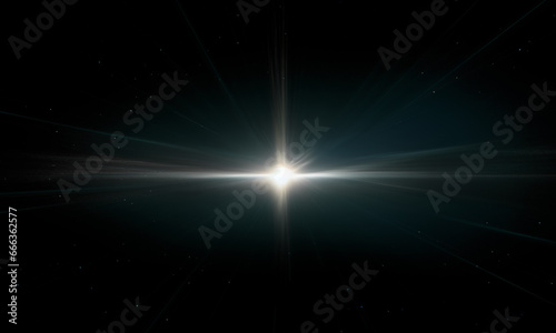 Beautiful light flares. Glowing streaks on dark background