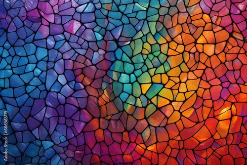 Colorful mosaic pattern. Generative AI