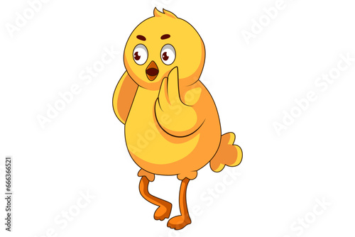 Cute Chick Character Design Illustration
