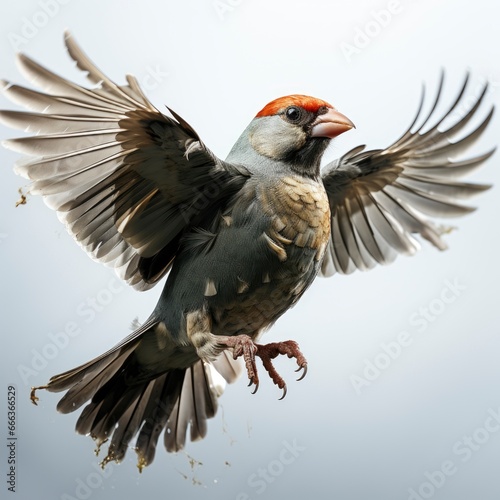 Zebra Finch Flying Taeniopygia Guttata Against, Hd , On White Background 