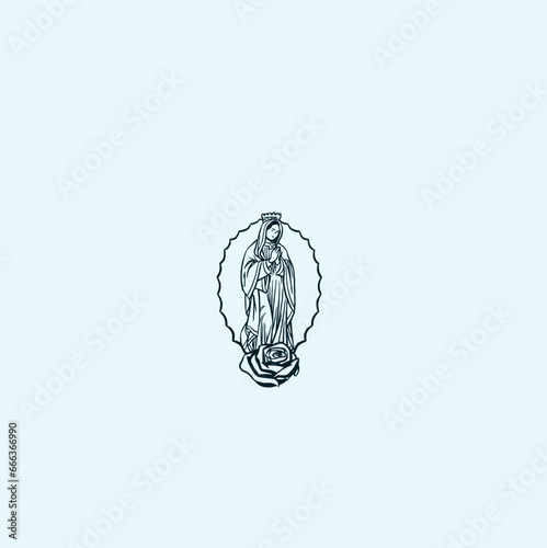 THESE HIGH QUALITY MOTHER MARIA VECTOR FOR USING VARIOUS TYPES OF DESIGN WORKS LIKE T-SHIRT, LOGO, TATTOO AND HOME WALL DESIGN