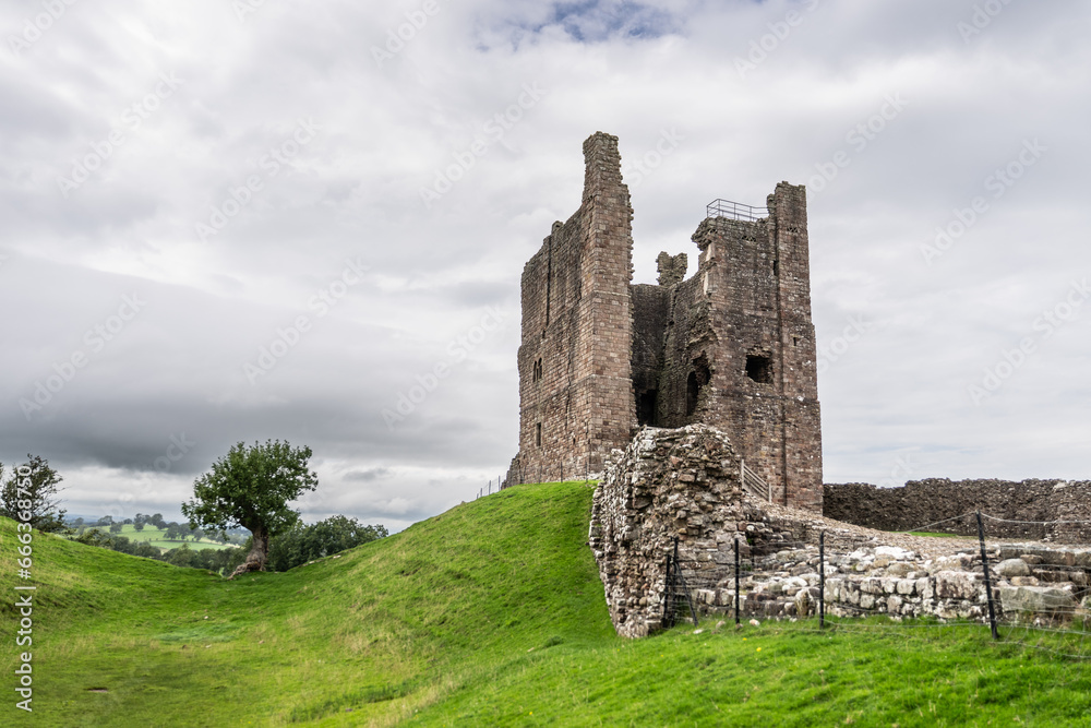 the ruins of Brough Castle near Brough, Cumbria, UK