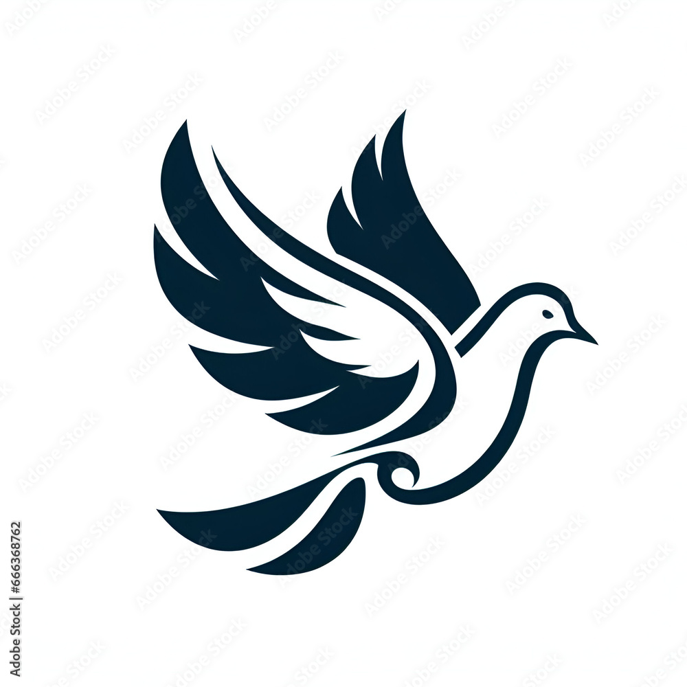 Obraz premium Dove isolated on white background 