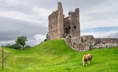 the ruins of Brough Castle near Brough, Cumbria, UK