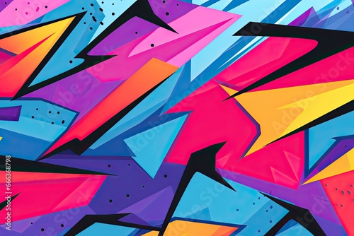 90's Wallpaper: Vibrant Abstract Art Background - A Nostalgic Blast from the Past
