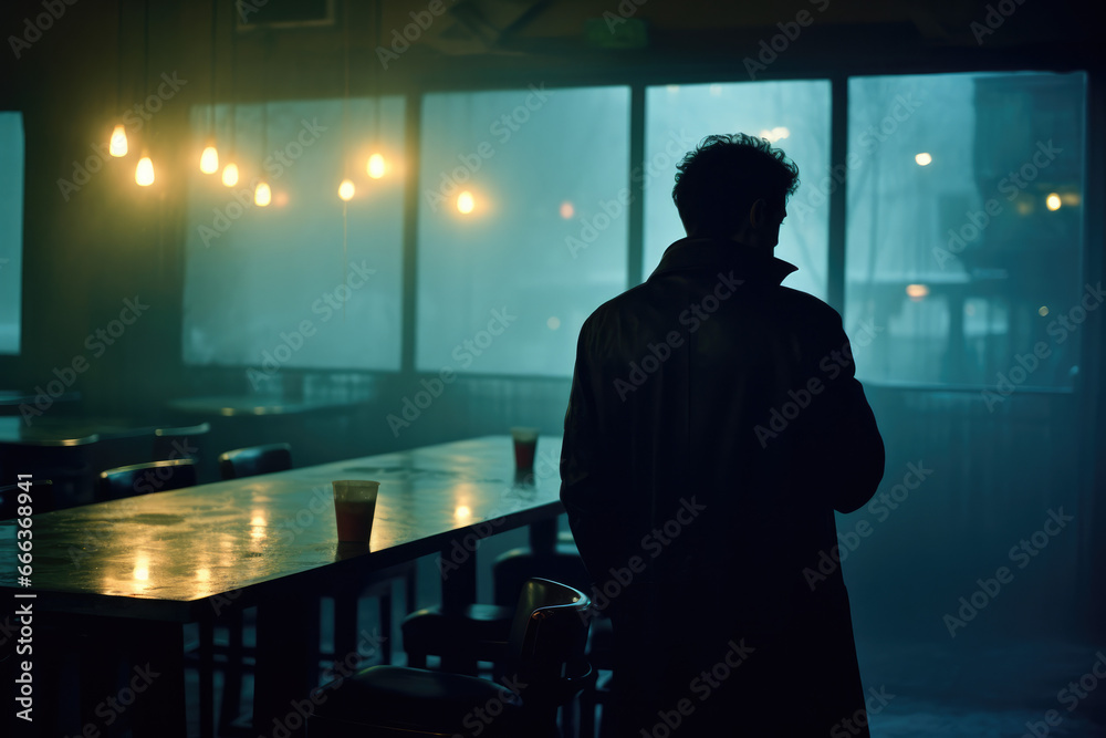 Man drinking in bar Man drinking in bar
