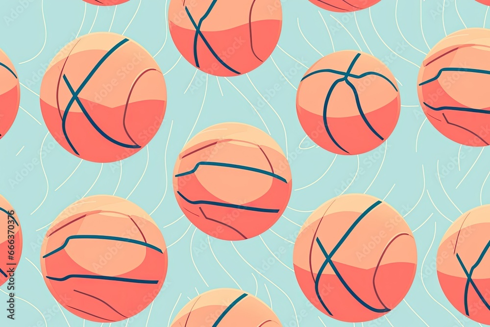 Basketball Wallpapers: Flat Seamless Texture - HD Images for Sports Enthusiasts