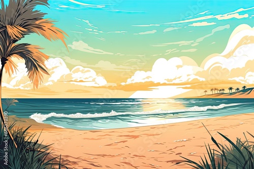 Beach Background Wallpaper: Artistic & Trendy Coastal Scenes for Your Desktop © Michael