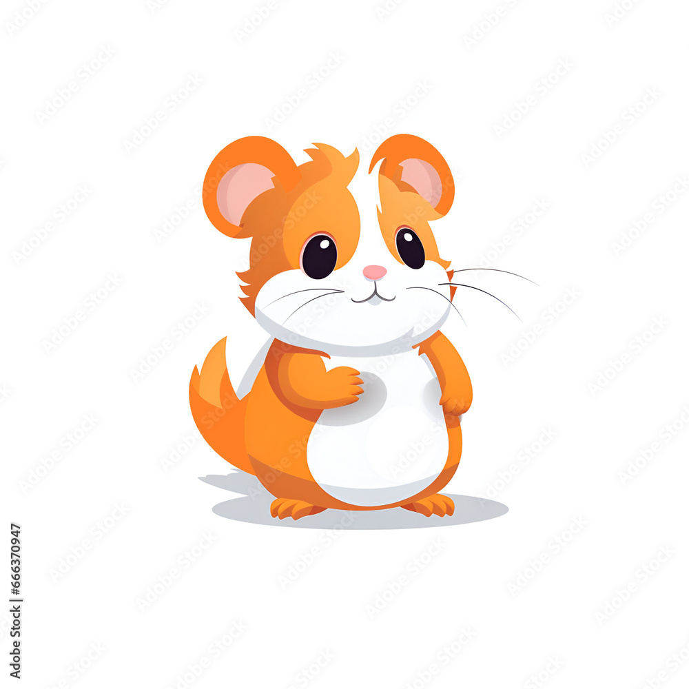 Hamster Vector Style Illustration Hamster Cartoon Style Logo White Background Hamster Vector Style Illustration Hamster Cartoon Style Logo White Background