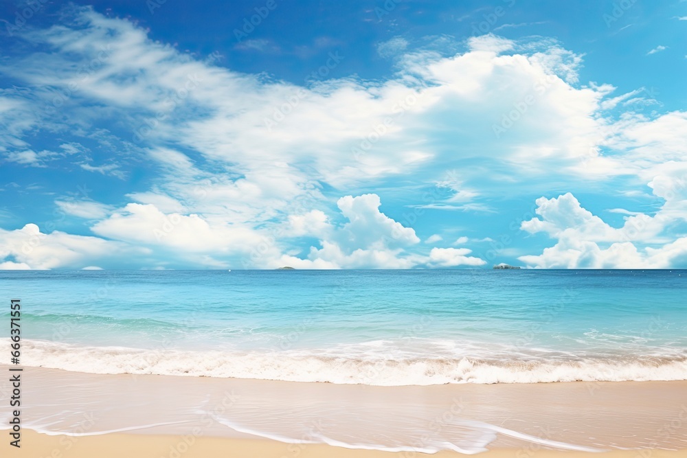 Beach Photo: Wide Panorama Beach Background Concept - Stunning Coastal Serenity Captured
