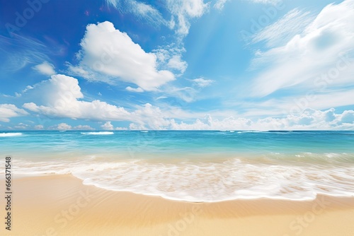 The Perfect Beach Photo  Captivating Wide Panorama Beach Background Concept