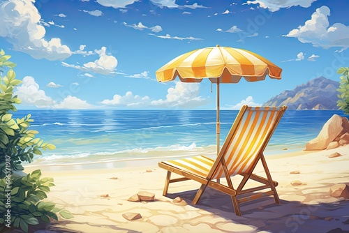 Beach Summer Vacation: Sunny Day Bliss on the Shimmering Sands