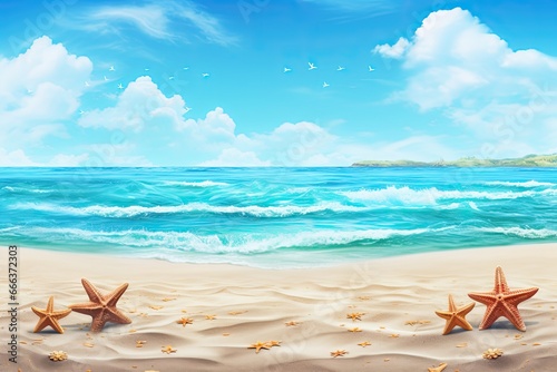Summer Beach Background: Vibrant and Serene Beach Theme for a Perfect Coastal Atmosphere