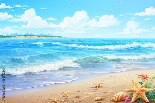 Beach View: Stunning Holiday Summer Beach Background for Your Perfect Getaway