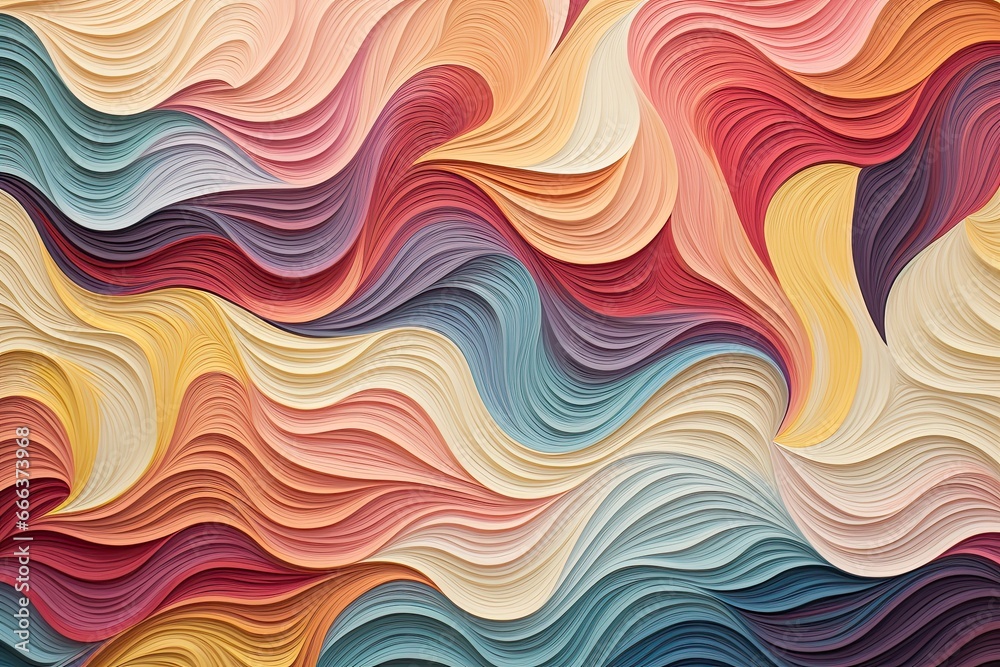Candy Wallpaper: Wavy Pattern Fragment of Artwork on Paper