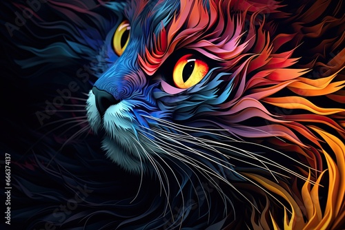 Cat Wallpaper  Abstract Art Background for Feline Lovers