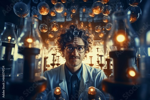 A physicist in his lab photo