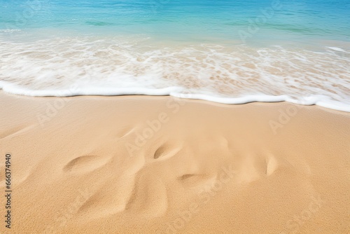 Closeup Sea Sand Beach View: Captivating Details of a Beachscape