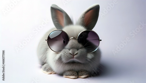 Stilvolle Kaninchen erobern die Welt: Vom flauschigen Weiß bis zum eleganten Schwarz, diese Hasen wissen, wie man mit Sonnenbrillen glänzt