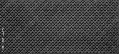 Black rubber texture background, square pattern