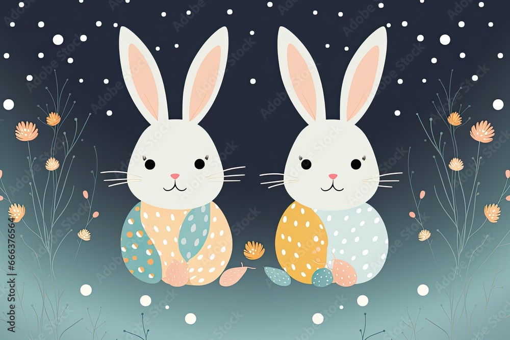 Easter Bunnies Wallpaper: Modern Dotted Background - Seamless HD Images Easter Bunnies Wallpaper: Modern Dotted Background - Seamless HD Images