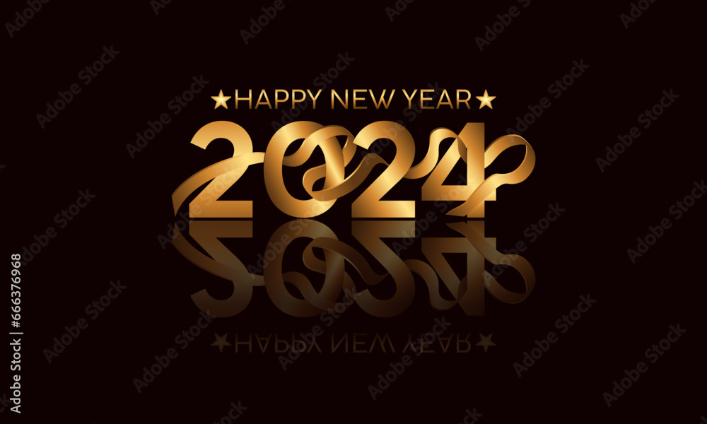 Happy New Year 2024 Celebration Festive Concept with Fireworks, Party Hats, and Christmas ball. background, banner, card, celebration poster, party invitation or calendar. Happy New Year 2024 Celebration Festive Concept with Fireworks, Party Hats, and Christmas ball. background, banner, card, celebration poster, party invitation or calendar.