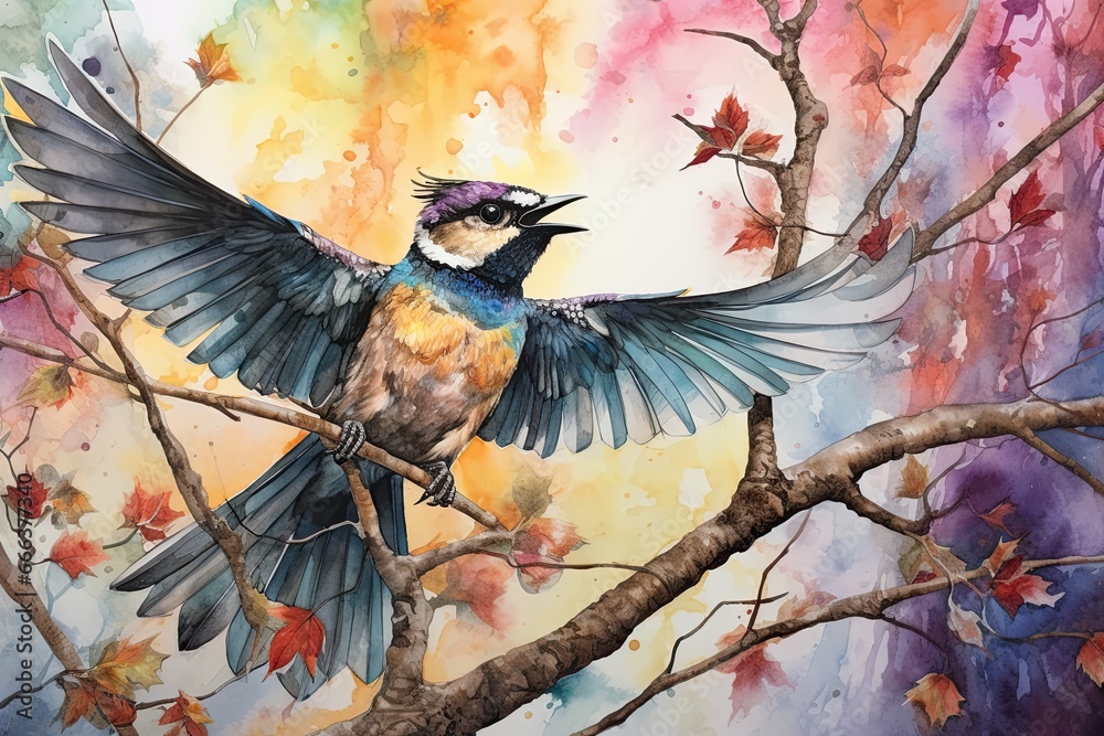 Fidget Wallpaper: Watercolor Painting on Canvas - A Creative and