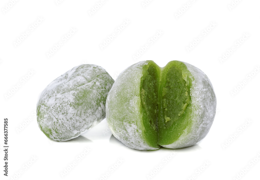Daifuku mochi Japanese dessert on white background