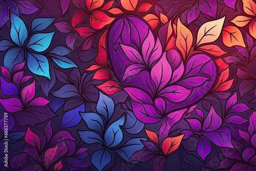 Colored Stylish Heart Background Wallpaper - Vibrant and Trendy Colored Backdrop for a Stylish Desktop